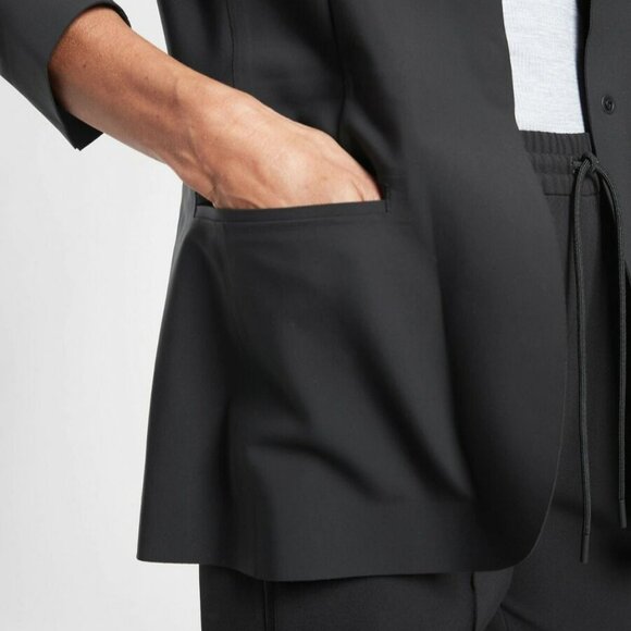 NWT! Athleta Avenue Blazer, Black Euroluxe Stretch, Size 10 - Picture 9 of 14